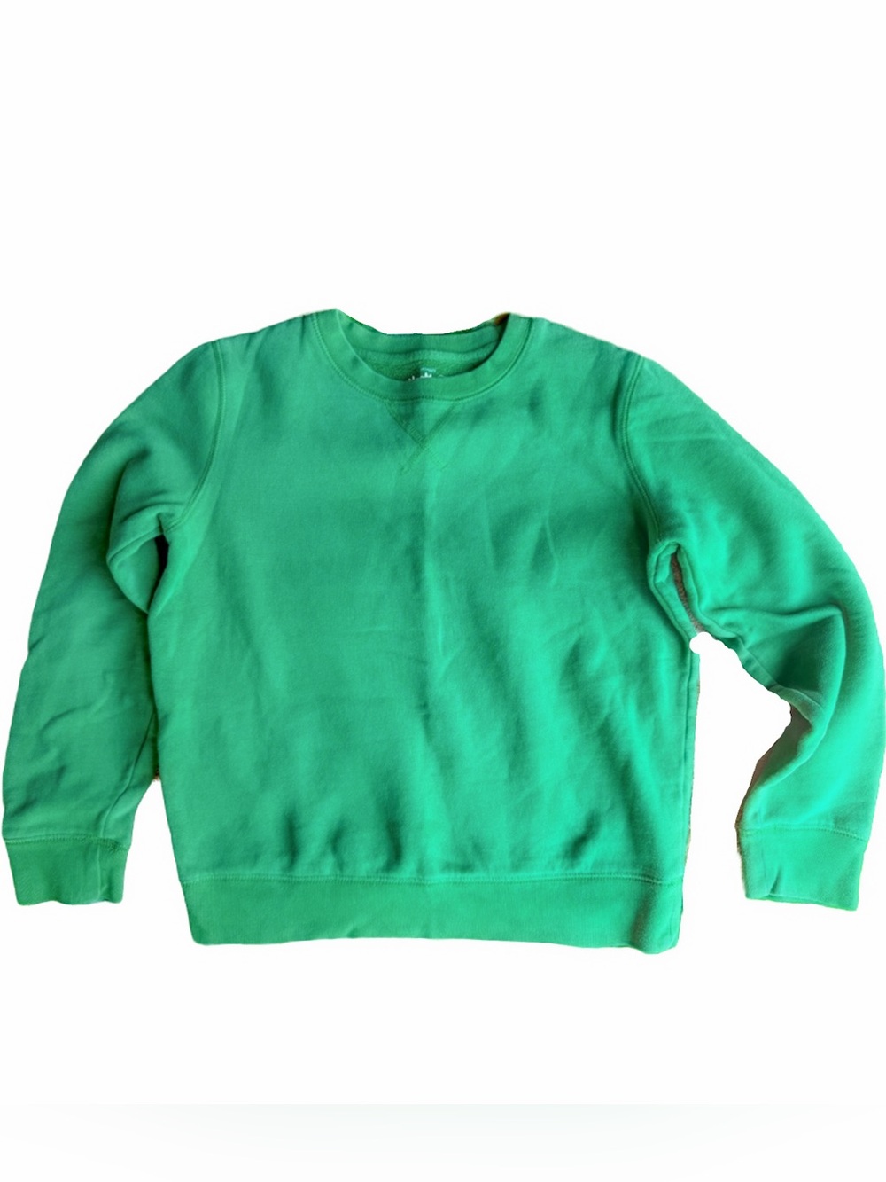 Primary Green Grass Crewneck Kids Sweatshirt Boy Girl sz 12 Terry Sensory Soft